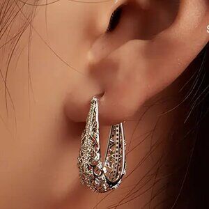 New Vintage Style 925 Sterling Silver Earrings, Hypoallergenic